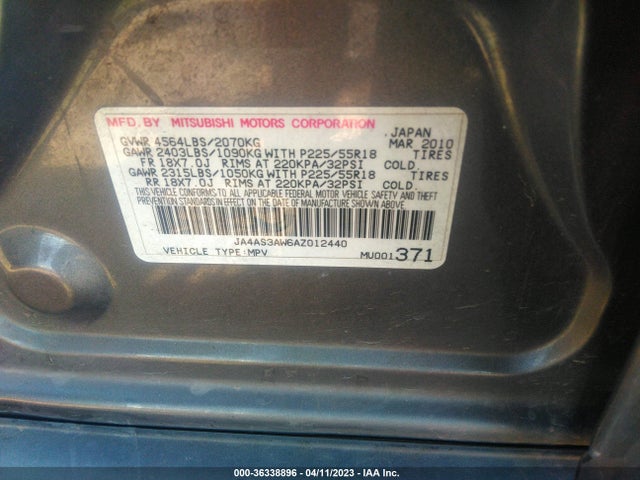 4A4AP3AU6FE021734 Mitsubishi Outlander Sport Es