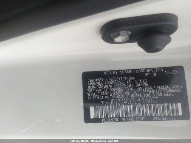 JF1ZCAC13L8703077 Subaru Brz Limited