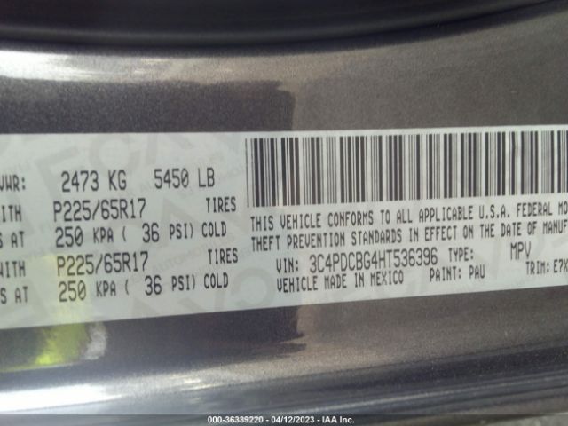 3C4PDCBG4HT536396 Dodge Journey Sxt