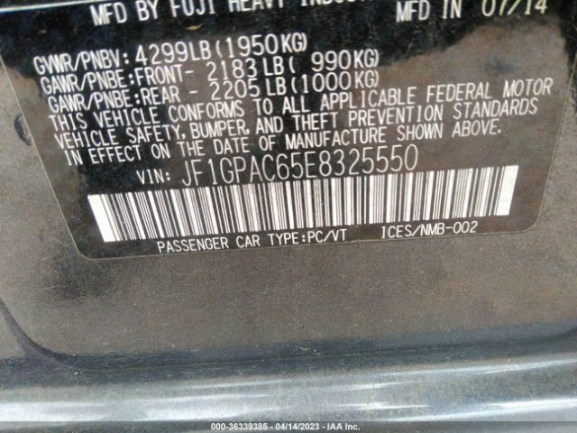 JF1GPAC65E8325550 Subaru Impreza Wagon 2.0i Premium
