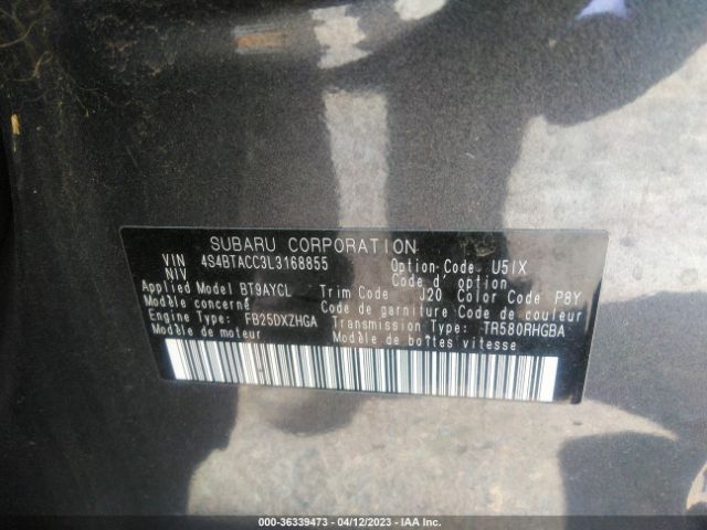 4S4BTACC3L3168855 Subaru Outback Premium