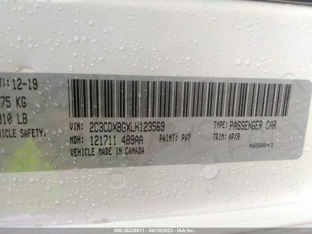 Dodge Charger Sxt 2020 2C3CDXBGXLH123569 Image 9