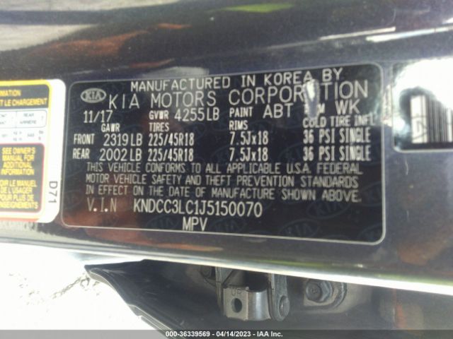 KNDCC3LC1J5150070 KIA NIRO EX