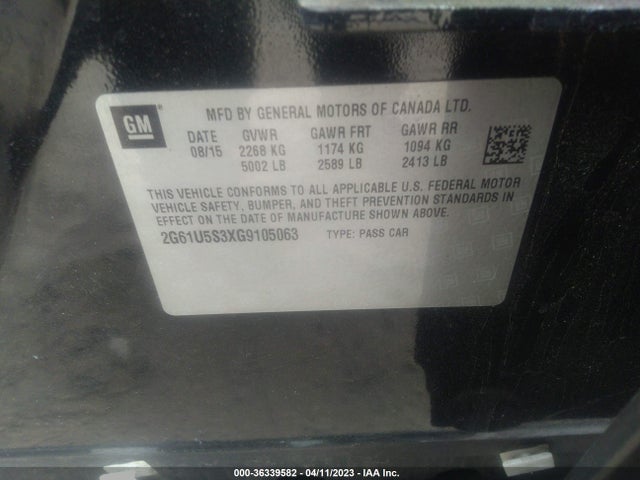 Cadillac Xts Livery Package 2016 2G61U5S3XG9105063 Image 9
