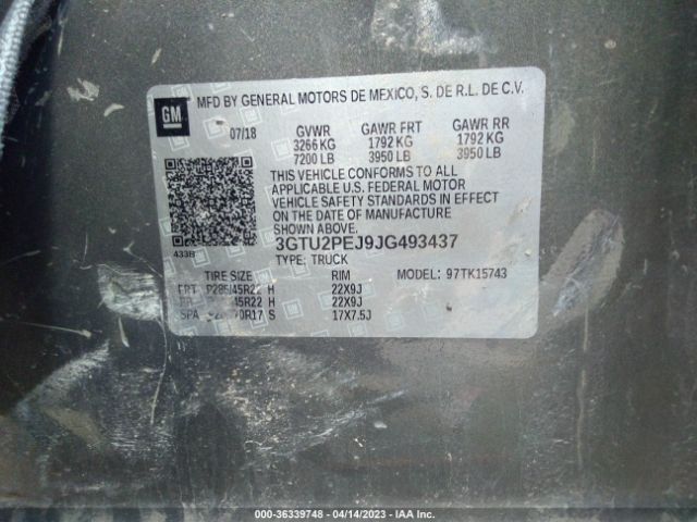 3GTU2PEJ9JG493437 GMC Sierra 1500 Denali