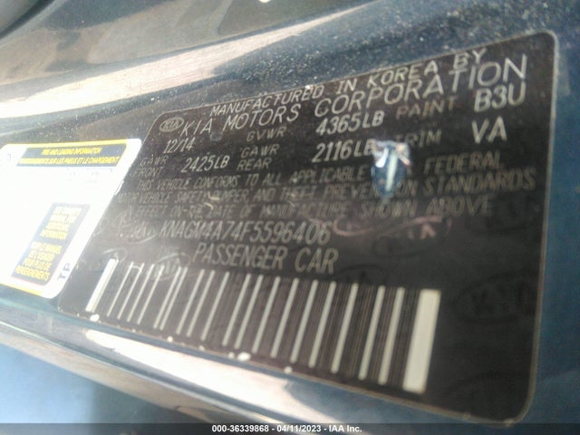 KIA Optima Lx 2015 KNAGM4A74F5596406 Image 11