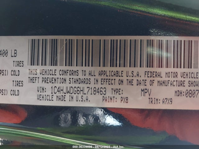 1C4HJWDG6HL718463 Jeep Wrangler Unlimited Sport