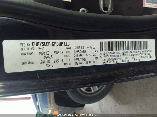 2011 JEEP PATRIOT SPORT VIN: 1J4NT1GA4BD220023