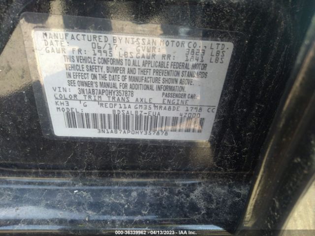 3N1AB7AP0HY357878 Nissan SENTRA S