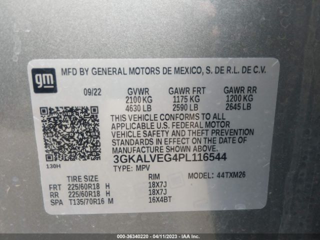 3GKALVEG4PL116544 GMC Terrain Slt