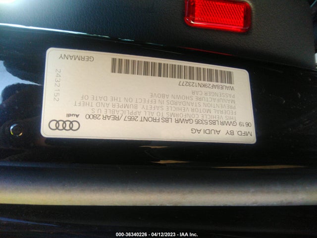 WAUE8AF29KN123277 Audi A6 Premium Plus