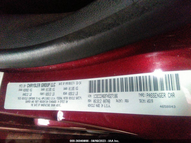 Chrysler 200 Limited 2015 1C3CCCAB2FN527186 Image 9