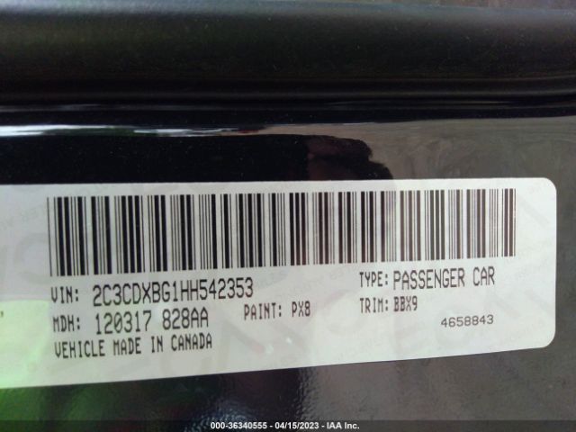2C3CDXBG1HH542353 Dodge Charger Se