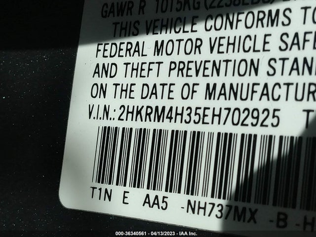 Honda CR-V LX 2014 2HKRM4H35EH702925 Image 9