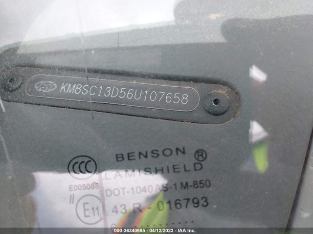 2006 HYUNDAI SANTA FE GLS VIN: KM8SC13D56U107658