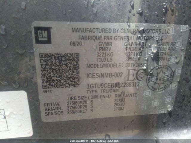 1GTU9CED5LZ288313 GMC Sierra 1500 Elevation