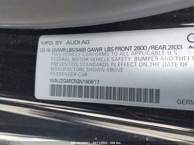 WAU2GAFC5GN160817 Audi A7 3.0 Prestige
