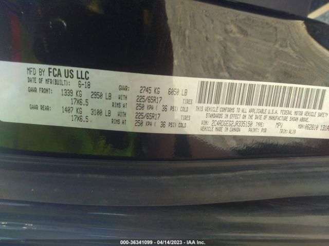 2C4RDGEG2JR335150 Dodge Grand Caravan Gt