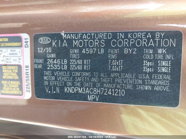 KIA Sportage Lx 2017 KNDPM3AC8H7241210 Image 10