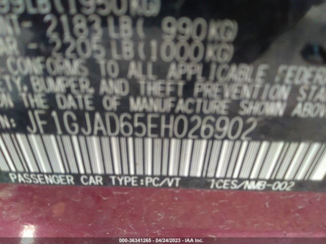 JF1GJAD65EH026902 Subaru Impreza Sedan Premium