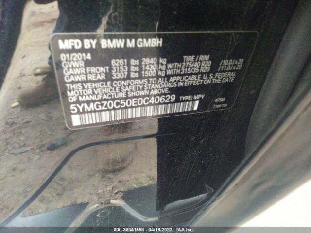 5YMGZ0C50E0C40629 BMW X6 M