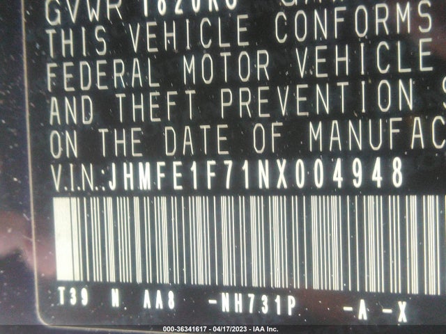 Honda Civic Sedan Ex 2022 JHMFE1F71NX004948 Image 10
