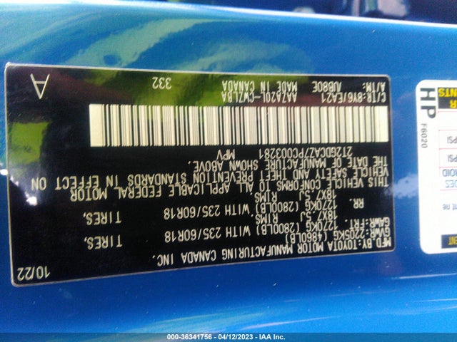 2023 Lexus NX, VIN: 2T2GDCAZ7PC003281