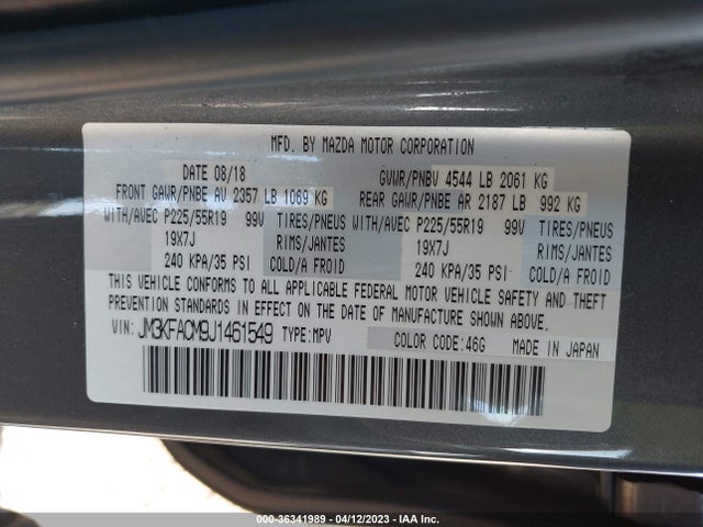 Mazda Cx-5 Touring 2018 JM3KFACM9J1461549 Image 11