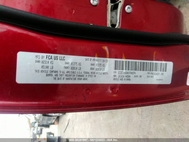 2C3CDXHG4KH740374 Dodge CHARGER GT
