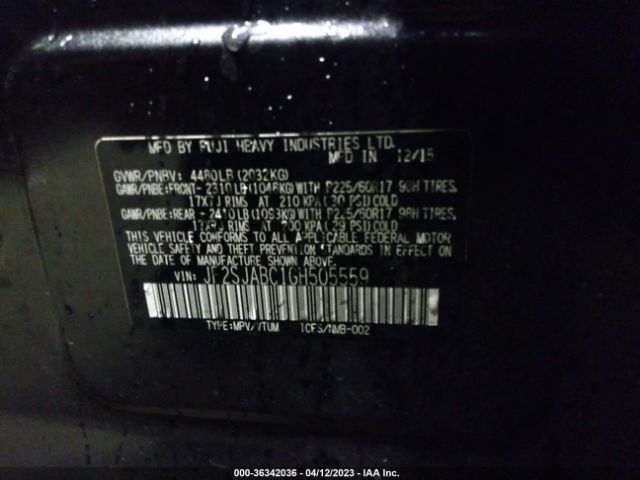 JF2SJABC1GH505559 Subaru Forester 2.5i