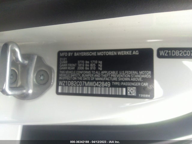 Toyota Gr Supra 2.0 2021 WZ1DB2C07MW042849 Image 9