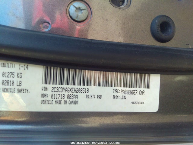 Dodge Challenger Sxt 2014 2C3CDYAGXEH208518 Image 9