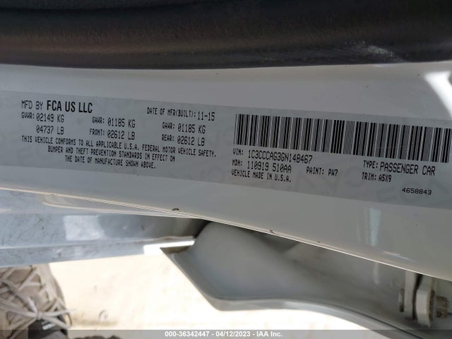 1C3CCCAG3GN148467 Chrysler 200 Limited