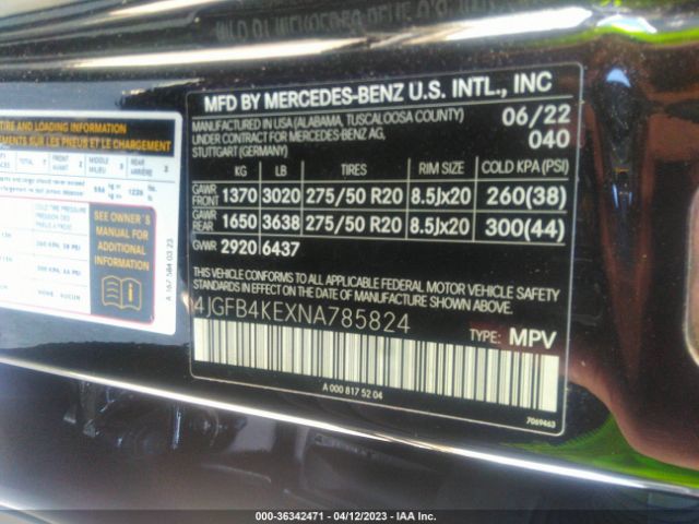 4JGFB4KEXNA785824 Mercedes-Benz Gle Gle 350