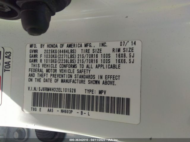 5J6RM4H32EL101526 Honda CR-V LX