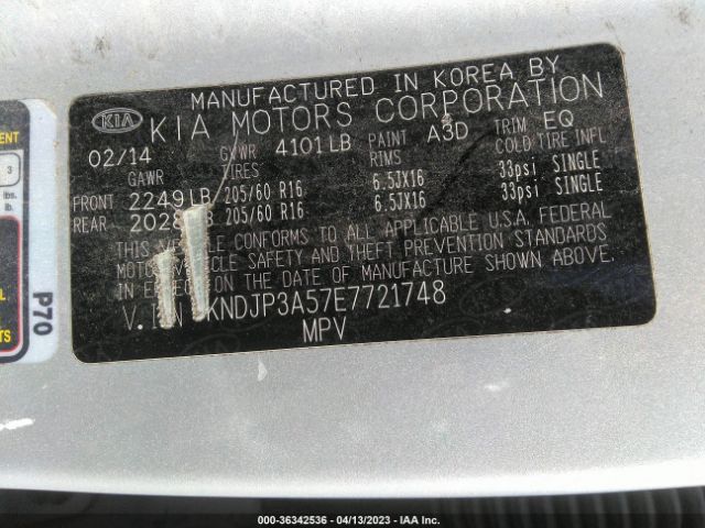 KNDJP3A57E7721748 KIA SOUL +