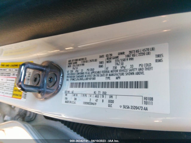 Ford Escape Titanium 2020 1FMCU9J90LUB16195 Image 11