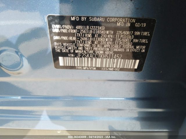 JF2SKACC7KH511452 Subaru Forester
