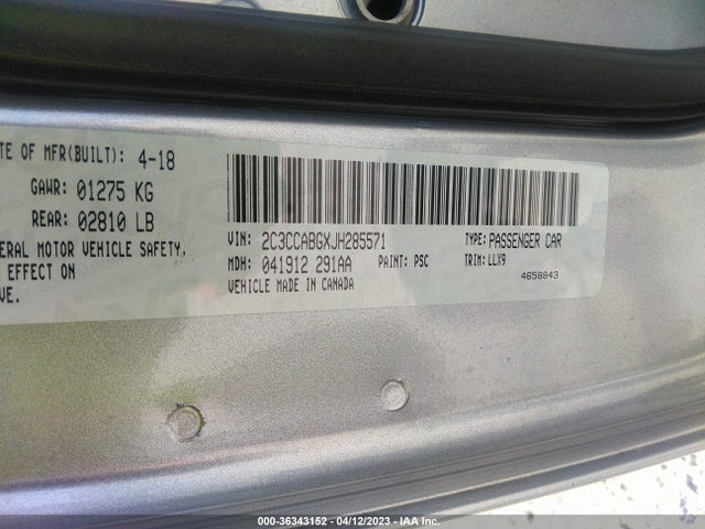 2C3CCABGXJH285571 Chrysler 300 300s