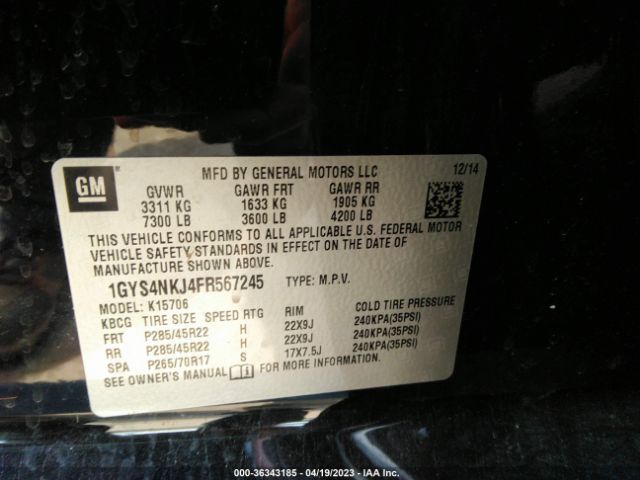 1GYS4NKJ4FR567245 Cadillac Escalade Premium