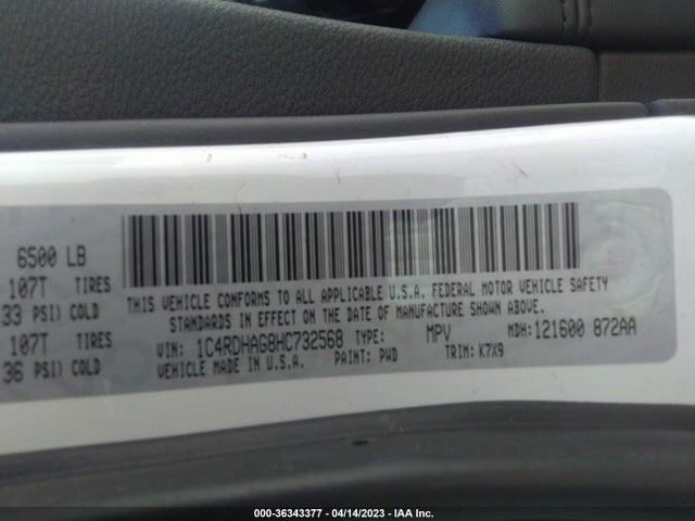 Dodge Durango Sxt 2017 1C4RDHAG8HC732568 Image 11