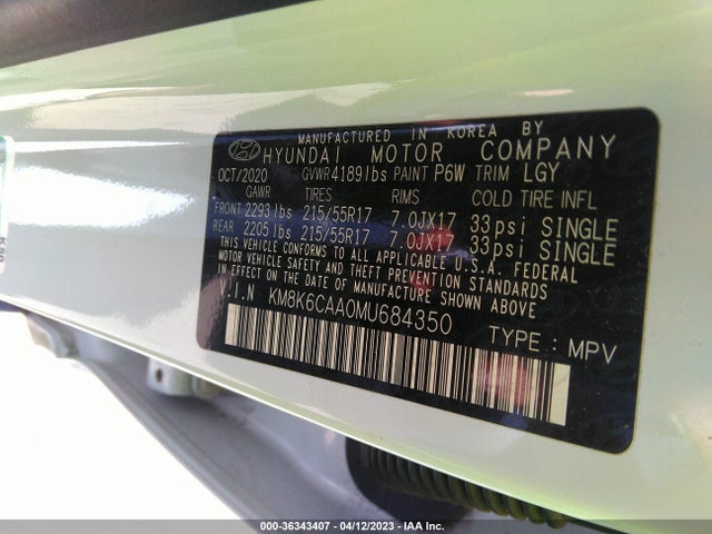 Hyundai Kona Sel Plus 2021 KM8K6CAA0MU684350 Image 10