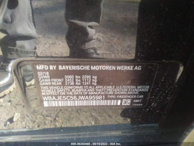WBAJE5C56JWA95981 BMW 5 Series 540i