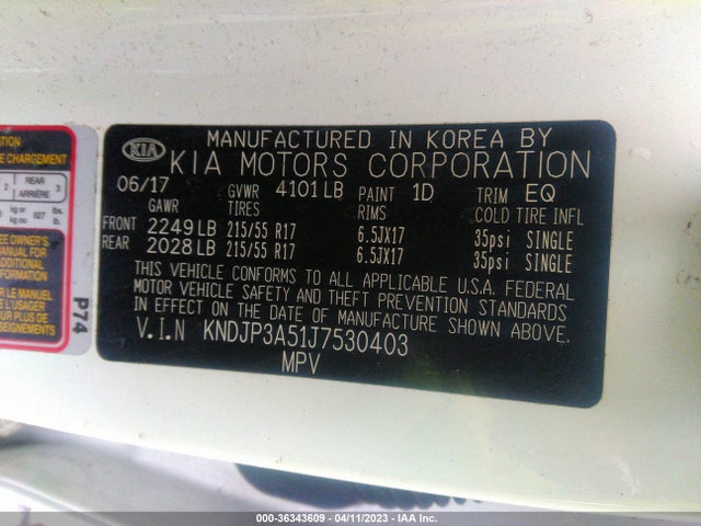 KIA SOUL + 2018 KNDJP3A51J7530403 Image 10