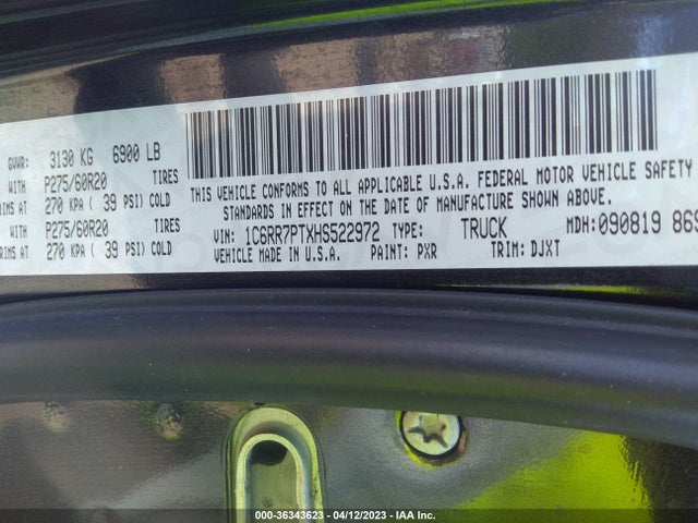 1C6RR7PTXHS522972 RAM 1500 Longhorn