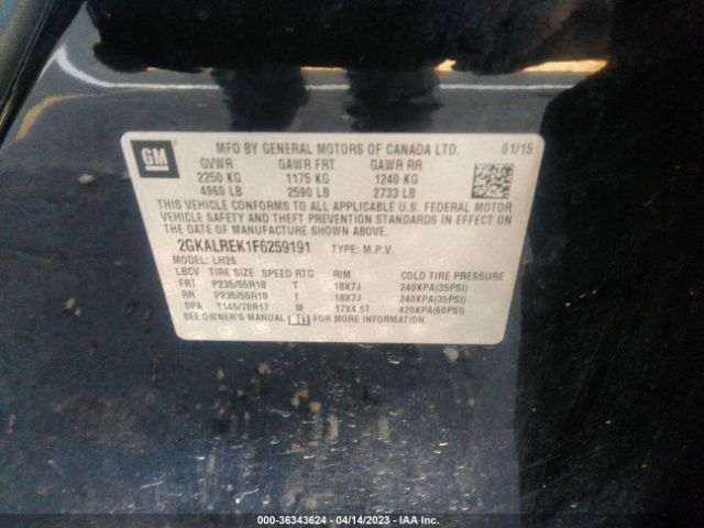 2GKALREK1F6259191 GMC Terrain Sle