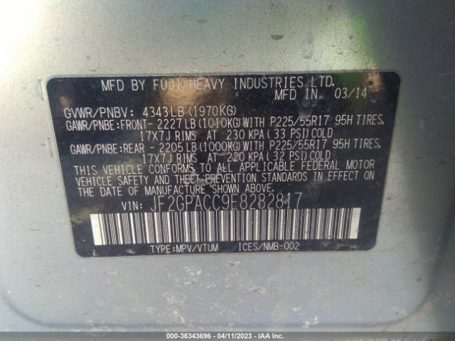 JF2GPACC9E8282817 Subaru Xv Crosstrek Premium
