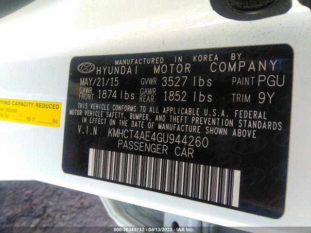 Hyundai ACCENT SE 2016 KMHCT4AE4GU944260 Image 10