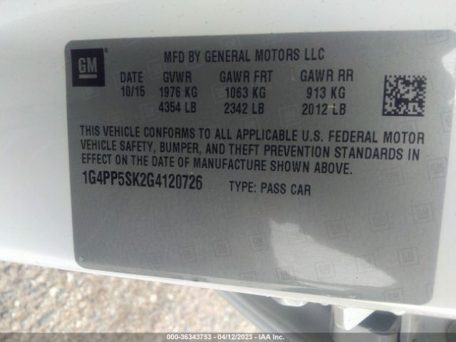 1G4PP5SK2G4120726 Buick Verano