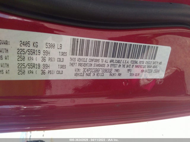 2015 Dodge Journey, VIN: 3C4PDCGB6FT698332